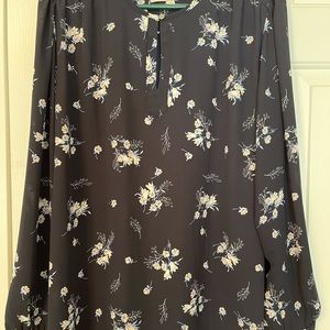 Navy blue Loft blouse
